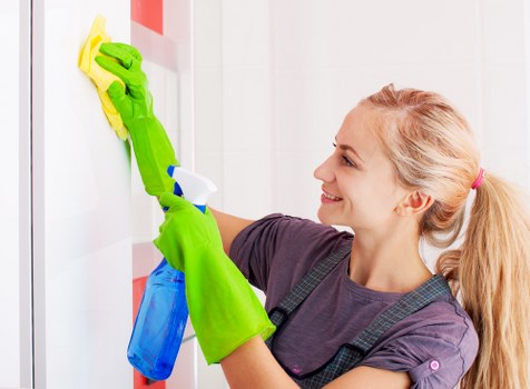 Communal entrance cleaning in a Streatham residential block