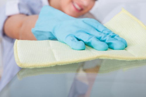 Local sofa cleaner treating stains on a lounge sofa