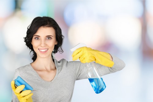 Local carpet cleaner treating a hallway carpet in Streatham