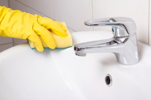 Safe handling of cleaning chemicals and protective gloves
